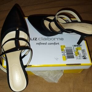 Liz Claiborne Black Heels Elegant Design